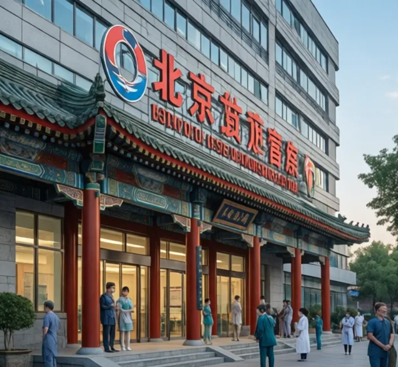 Beijing top hospitals with international departments - modern medical facility entrance with multilingual services for international patients